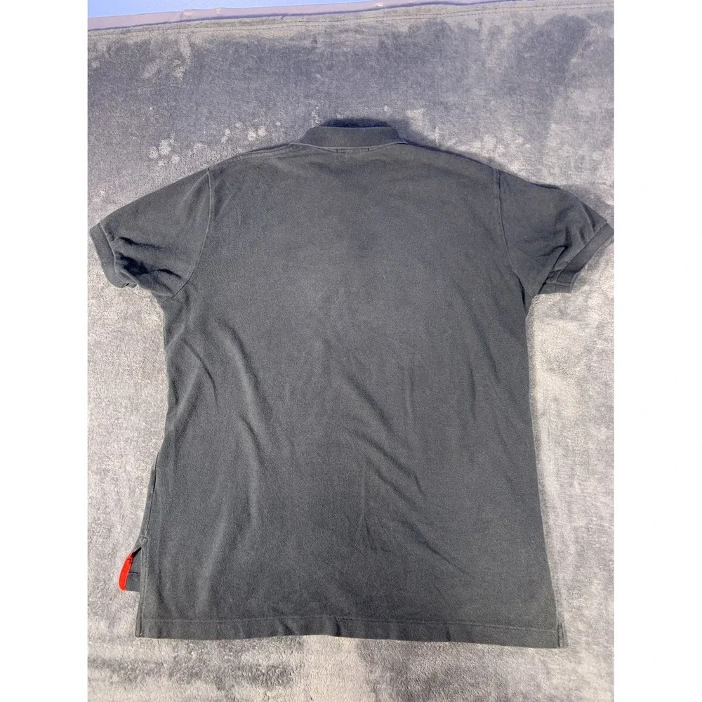 Polo Ralph Lauren Triple Pony Polo Shirt Men L Black Cotton Pique Classic Fit L